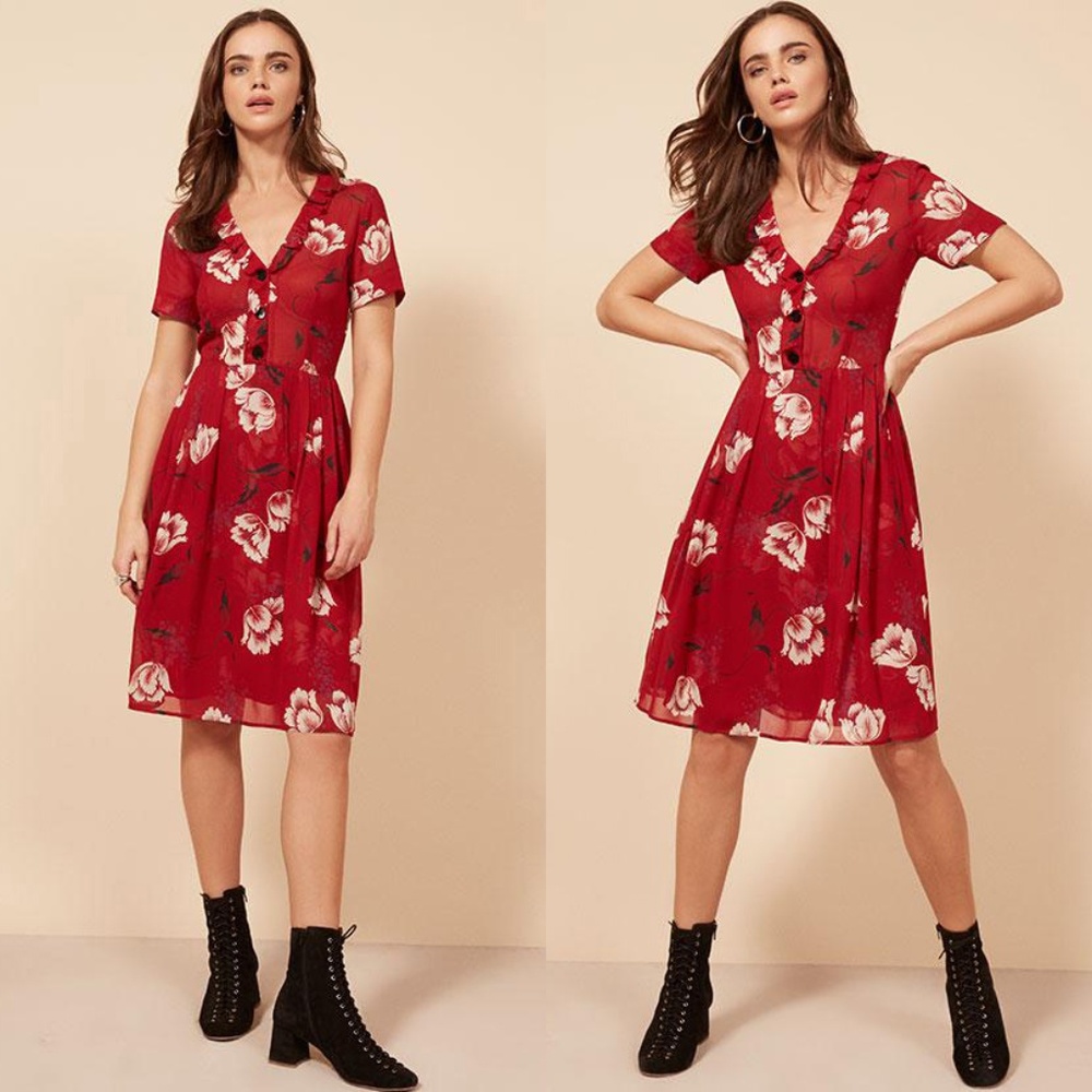 NWT Reformation Pasadena Dress Shoshana Print